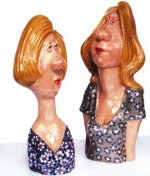 bustes de femme et jeune fille