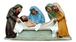 Jesus déposé dans au tombeau
