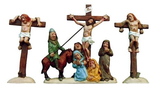 escultura madera: Jesus en la cruz