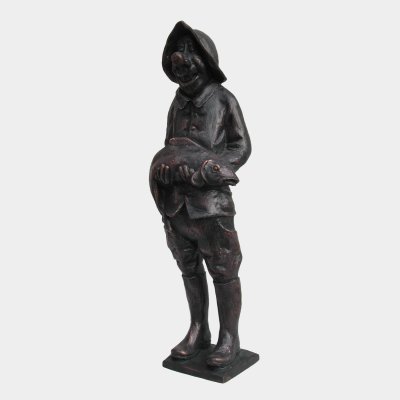 Sculpture Bronze Fisherman