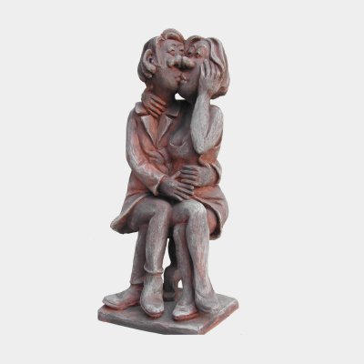 Sculpture Terre cuite Amoureux