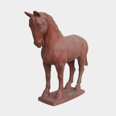 Escultura Terracota Caballo español