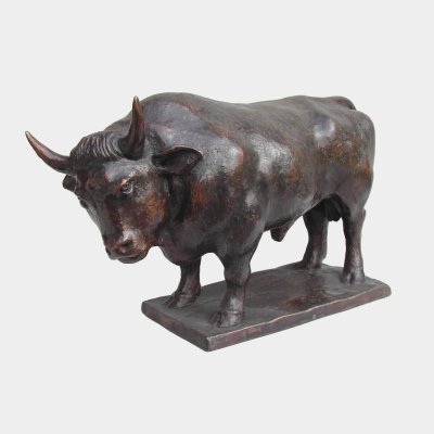 Escultura Bronce Viejo toro